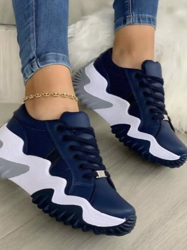 Breathable Vulcanized Women  Shoes Casual Platform Sneakers