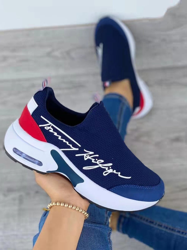 Casual Breathable Wedges Ladies Walking Sneakers Flat Women Shoes