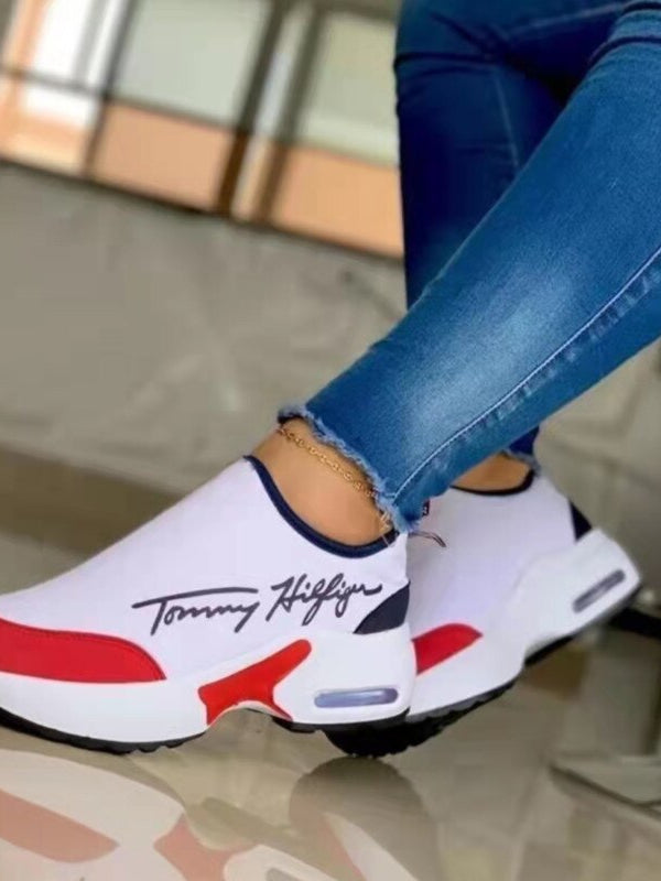 Casual Breathable Wedges Ladies Walking Sneakers Flat Women Shoes