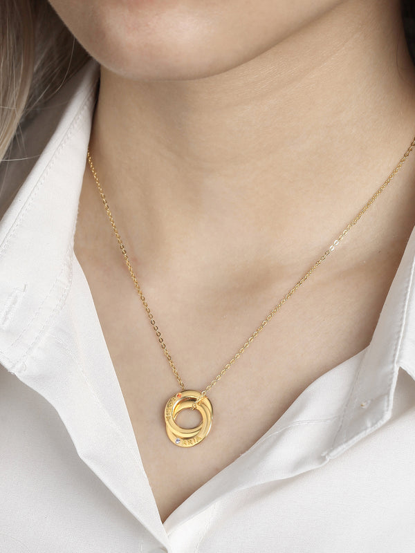 Mom Necklace With Kids Names Birthstones, Children Birthstone Jewelry