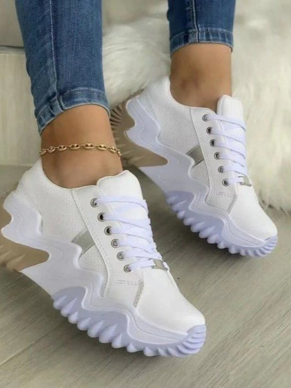Breathable Vulcanized Women  Shoes Casual Platform Sneakers
