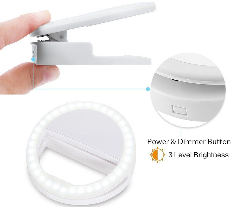 Portable Selfie Ring Clip On for Mobile Phone