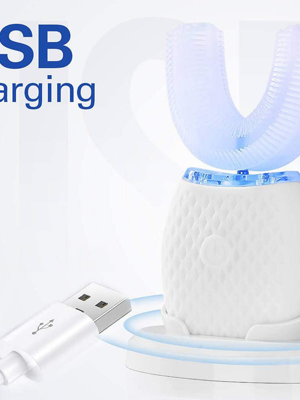 Silicone Electric Toothbrush 360° for Aldult Smart Automatic Whitening