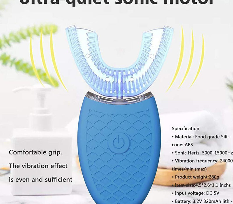 Silicone Electric Toothbrush 360° for Aldult Smart Automatic Whitening