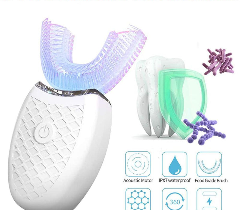 Silicone Electric Toothbrush 360° for Aldult Smart Automatic Whitening