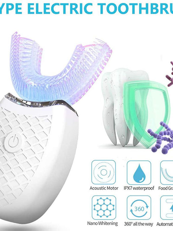 Silicone Electric Toothbrush 360° for Aldult Smart Automatic Whitening
