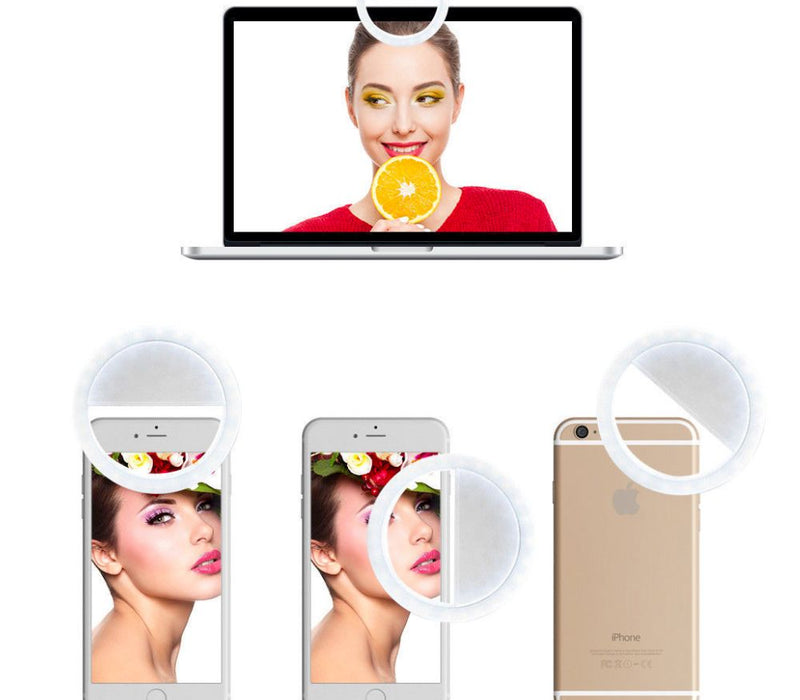 Portable Selfie Ring Clip On for Mobile Phone