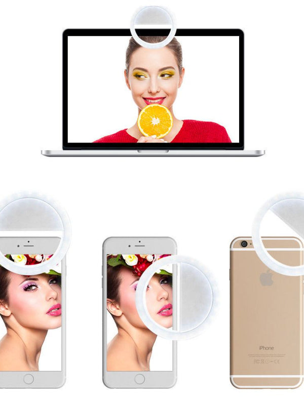 Portable Selfie Ring Clip On for Mobile Phone