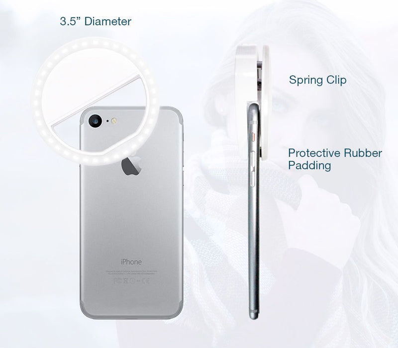 Portable Selfie Ring Clip On for Mobile Phone