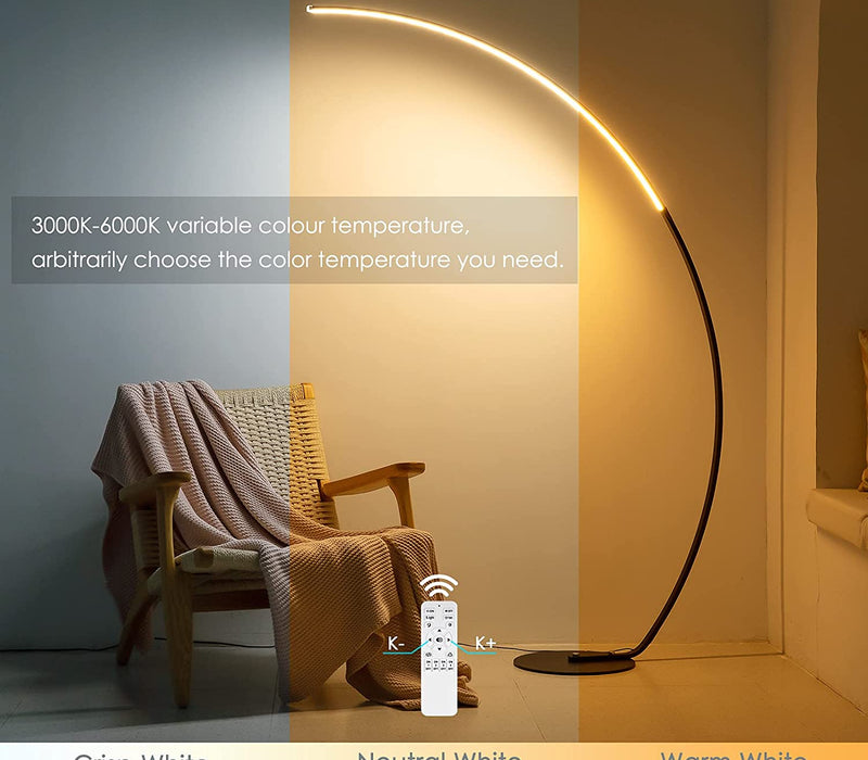 RGBW Modern Curve Floor Lamp | New Version