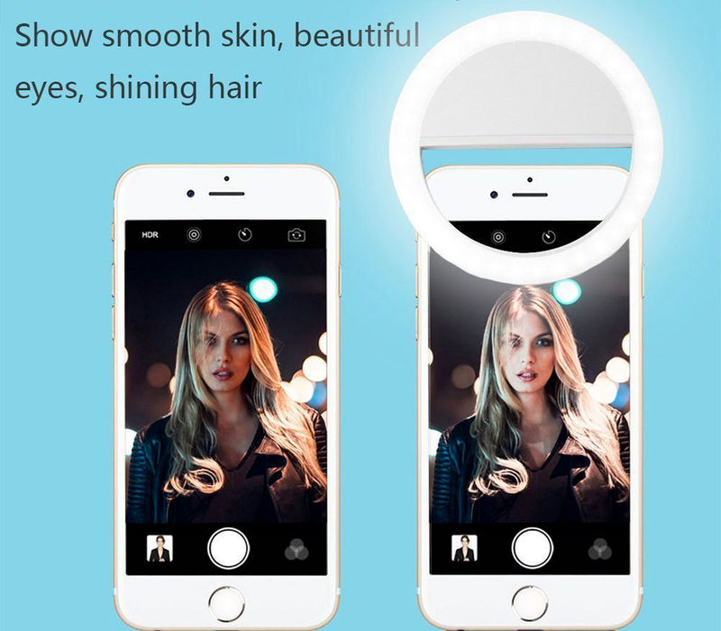 Portable Selfie Ring Clip On for Mobile Phone