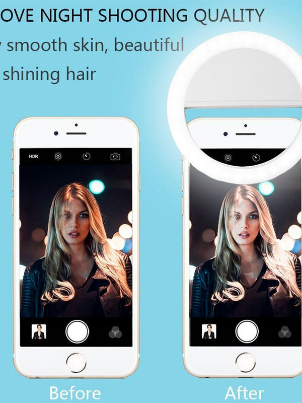 Portable Selfie Ring Clip On for Mobile Phone