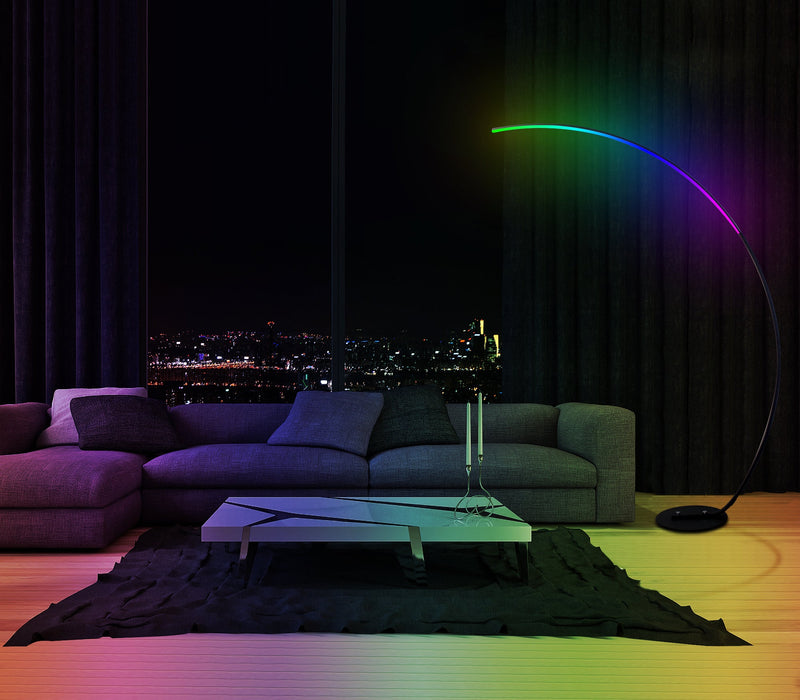 RGBW Modern Curve Floor Lamp | New Version