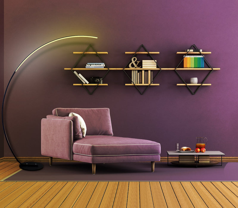 RGBW Modern Curve Floor Lamp | New Version