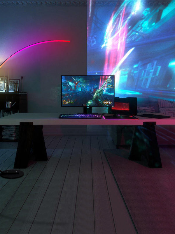 RGBW Modern Curve Floor Lamp | New Version