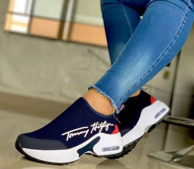 Casual Breathable Wedges Ladies Walking Sneakers Flat Women Shoes