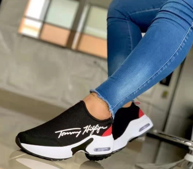 Casual Breathable Wedges Ladies Walking Sneakers Flat Women Shoes