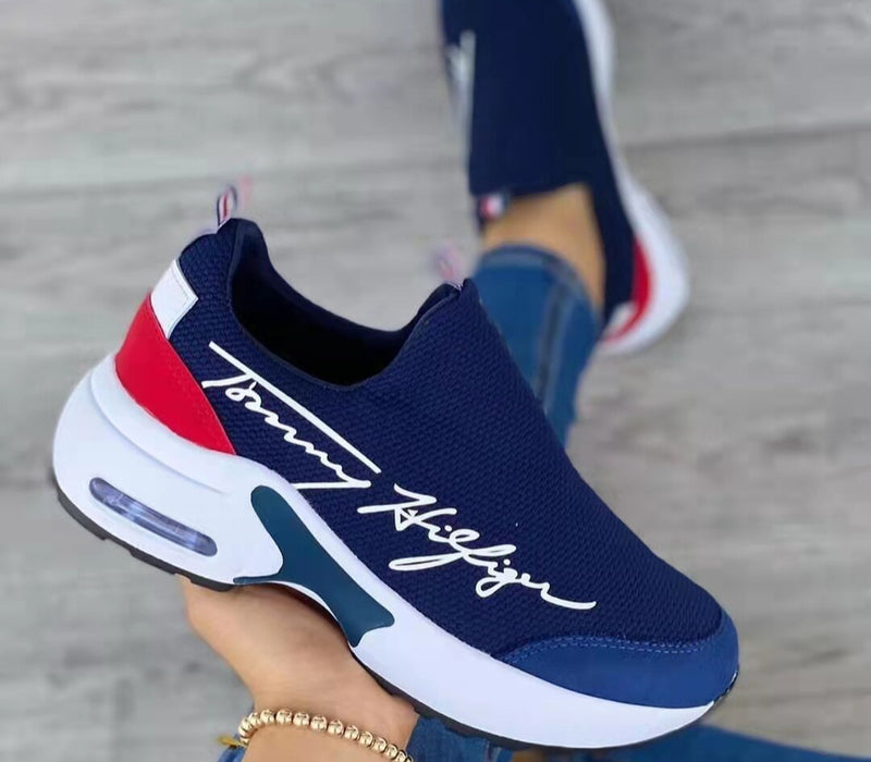 Casual Breathable Wedges Ladies Walking Sneakers Flat Women Shoes