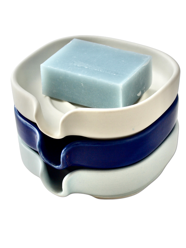 Self-Draining Porcelain Soap Dish