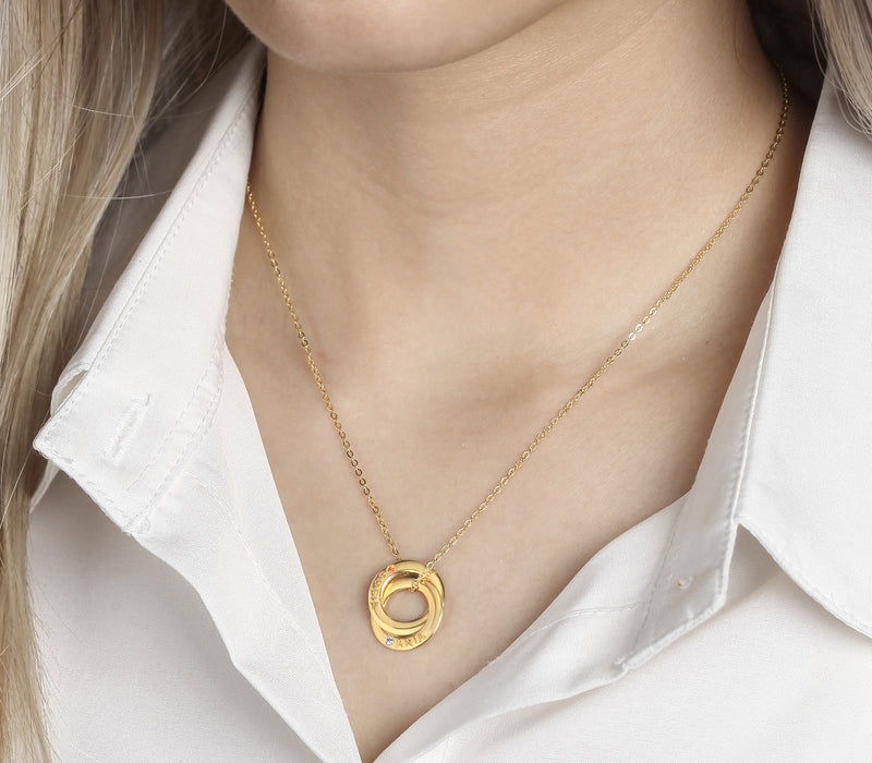 Mom Necklace With Kids Names Birthstones, Children Birthstone Jewelry