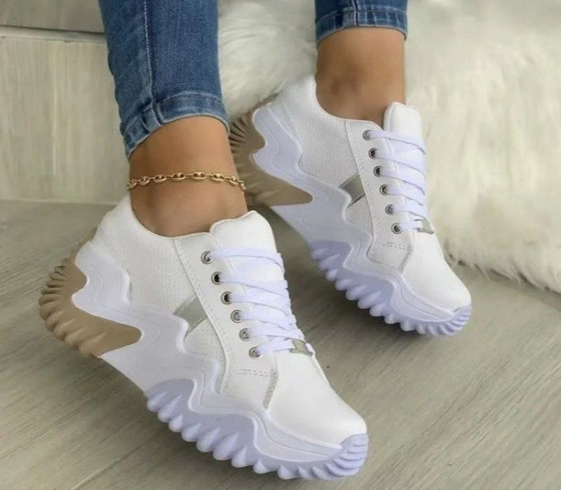 Breathable Vulcanized Women  Shoes Casual Platform Sneakers