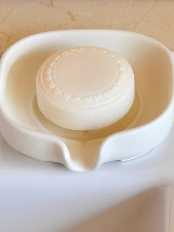 Self-Draining Porcelain Soap Dish