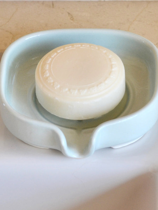 Self-Draining Porcelain Soap Dish