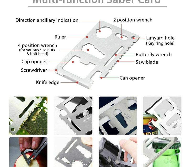 14 in 1 Outdoor Emergency Survival And Safety Gear Kit Camping